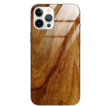 Etui drewniane iPhone 12 Pro Max Old Fashion Wood Amber Forestzone Glass - ForestZone