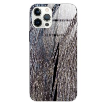 Etui drewniane iPhone 12 Pro Max Old Fashion Wood Blue Gray Forestzone Glass - ForestZone
