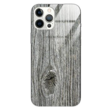Etui drewniane iPhone 12 Pro Max Old Fashion Wood Gray Forestzone Glass - ForestZone