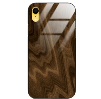 Etui drewniane iPhone Xr Premium Wood Chocolate Forestzone Glass - ForestZone