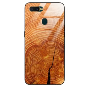 Etui drewniane Oppo A7 Old Fashion Wood Burnt Orange Forestzone Glass - ForestZone