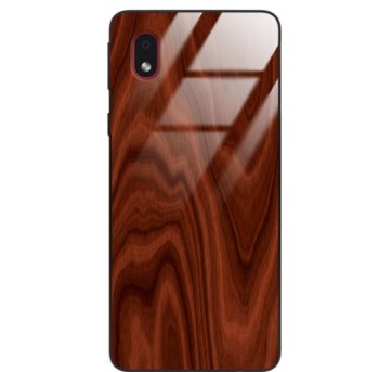 Etui drewniane Samsung Galaxy A01 Core Premium Wood Mahogany Forestzone Glass - ForestZone