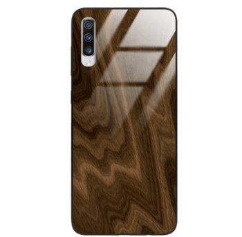 Etui drewniane Samsung Galaxy A70 Premium Wood Chocolate Forestzone Glass - ForestZone