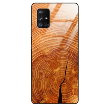 Etui drewniane Samsung Galaxy A71 5g Old Fashion Wood Burnt Orange Forestzone Glass - ForestZone