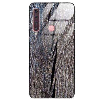 Etui drewniane Samsung Galaxy A9 2018 Old Fashion Wood Blue Gray Forestzone Glass - ForestZone