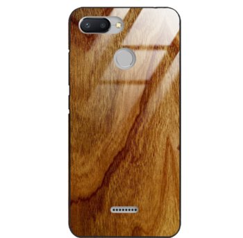 Etui drewniane Xiaomi Redmi 6 Old Fashion Wood Amber Forestzone Glass - ForestZone