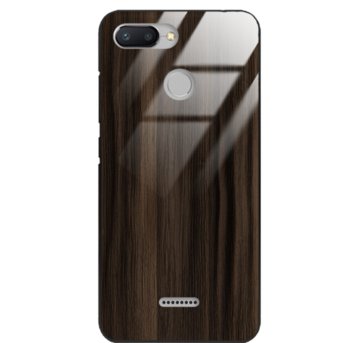 Etui drewniane Xiaomi Redmi 6 Premium Wood Dark Brown Forestzone Glass - ForestZone