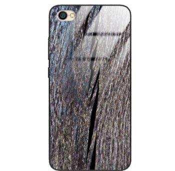 Etui drewniane Xiaomi Redmi Note 5a Old Fashion Wood Blue Gray Forestzone Glass - ForestZone