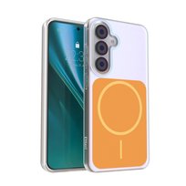Etui Etteri Hidden Pearl do Samsung Galaxy S25 pomarańczowe