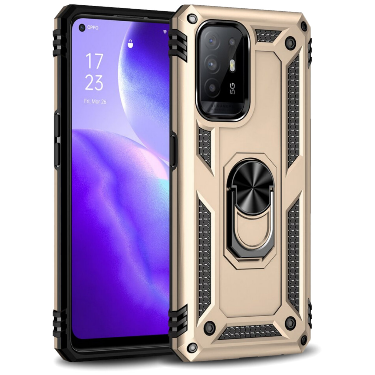 Etui Exoguard Armor Ring Oppo Reno Z Pancerne Case Obudowa Futera Ring Exoguard Sklep