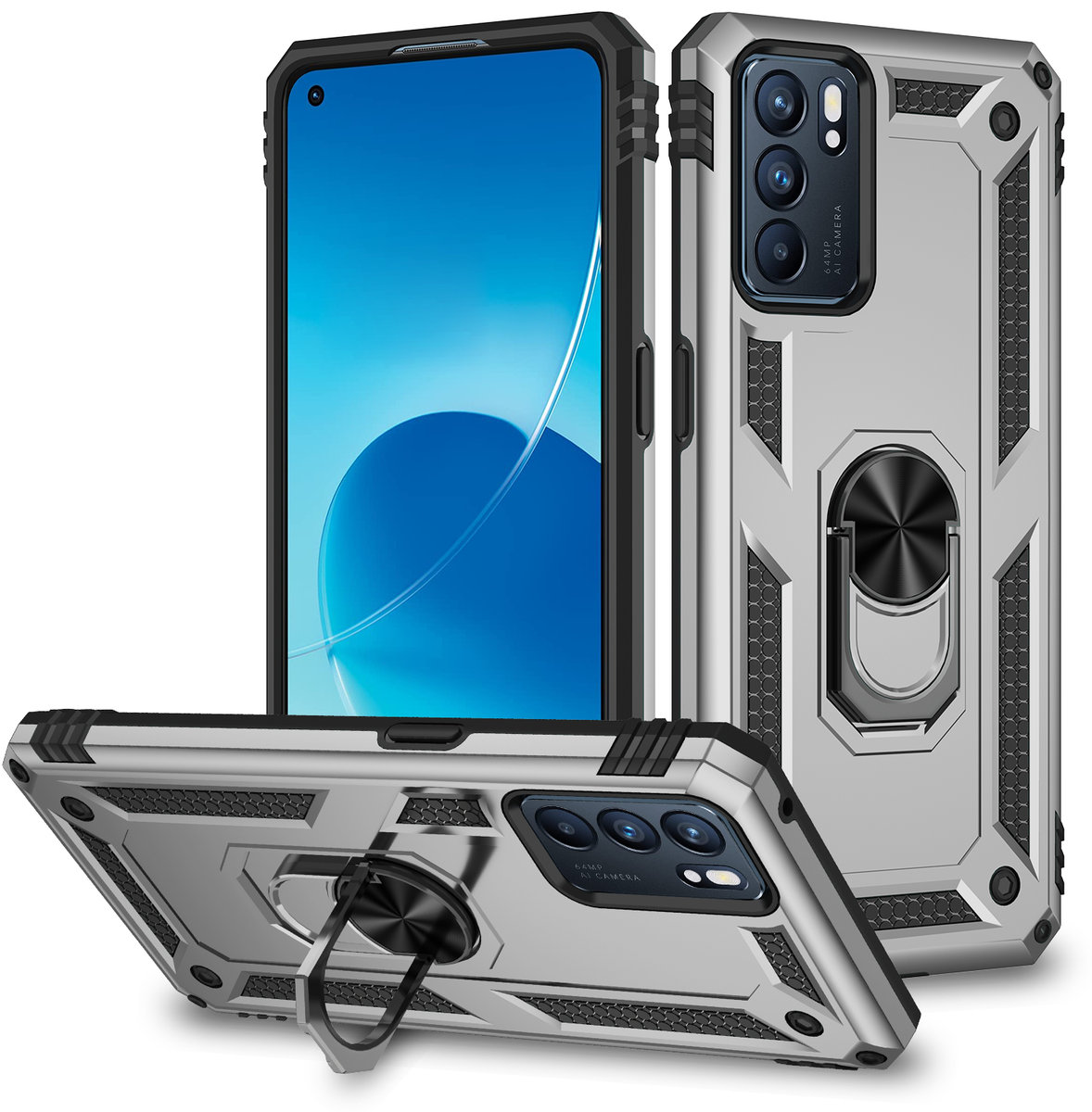 Etui Exoguard Armor Ring Oppo Reno G Pancerne Case Obudowa