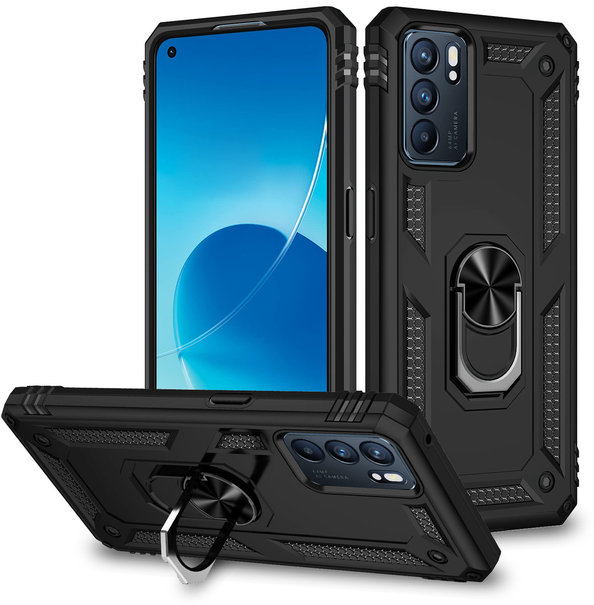 Etui Exoguard Armor Ring Oppo Reno G Pancerne Case Obudowa