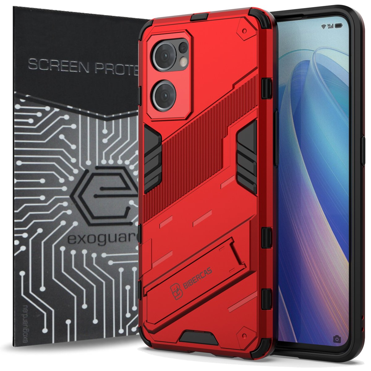 Etui Exoguard Bibercas Szk O Oppo Reno G Pancerne Case Obudowa Futera Exoguard