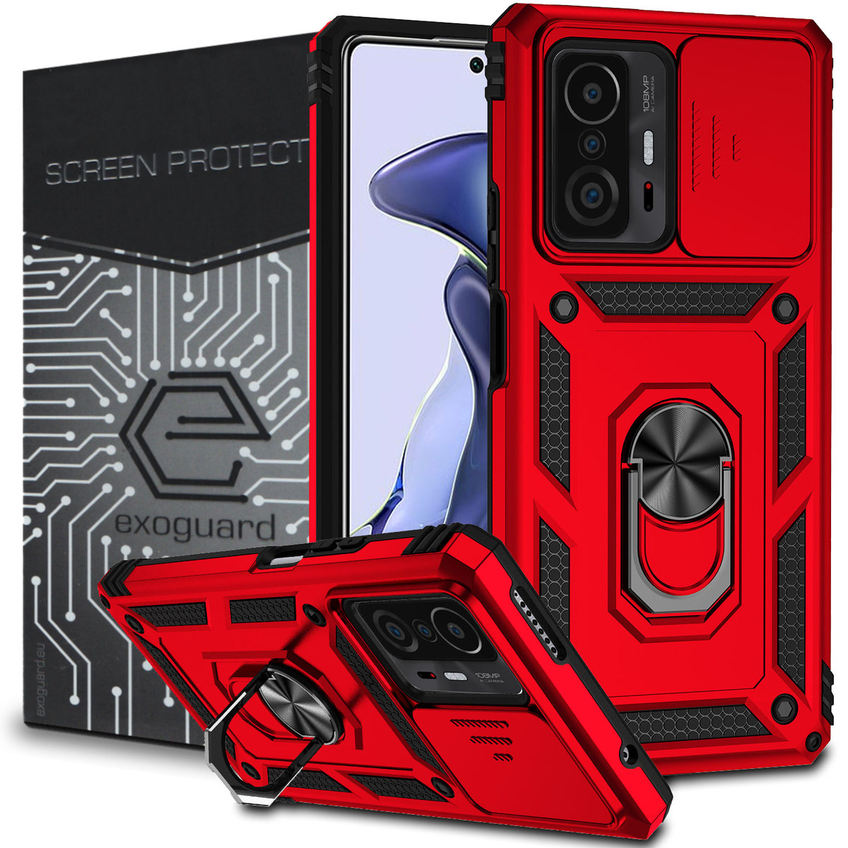 Etui Exoguard Camcover + Szkło - Xiaomi 11T / 11T Pro - Pancerne Case ...