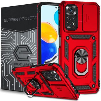 Etui Exoguard Camcover + Szkło - Xiaomi Redmi Note 11 / 11S - Pancerne Case Obudowa Futerał Ring - Exoguard