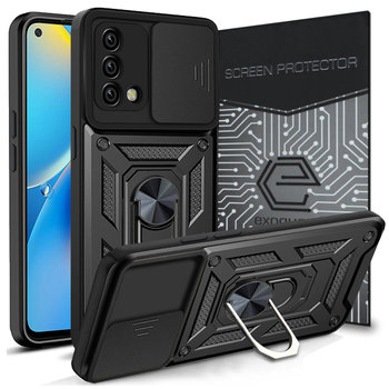 ETUI EXOGUARD CAMSHIELD + SZKŁO - OPPO A74 (4G) - PANCERNE CASE OBUDOWA FUTERAŁ RING - Inny producent