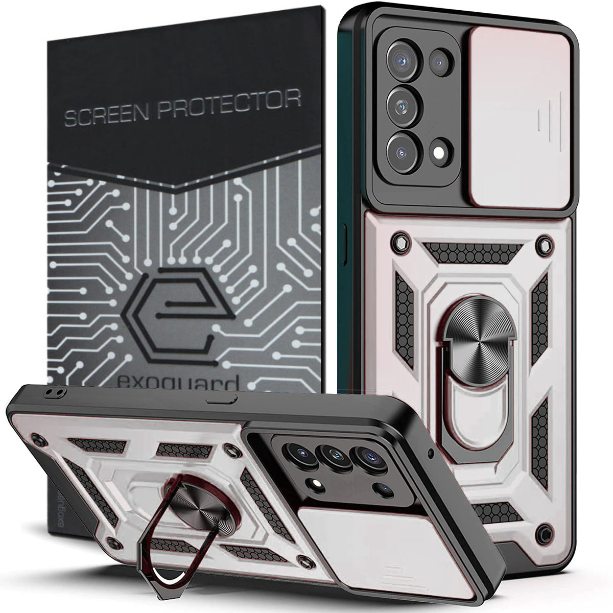Etui Exoguard Camshield + Szkło - Oppo Reno 5 4G/5G - Pancerne Case ...