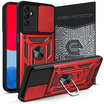 Etui Exoguard Camshield + Szkło - Samsung Galaxy M23 5G - Pancerne Case Obudowa Futerał Ring - Exoguard