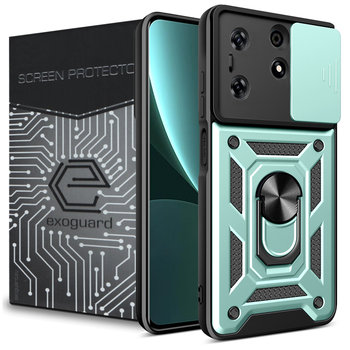 Etui Exoguard Camshield + Szkło - Tecno Spark 10 Pro - Pancerne Case Obudowa Futerał Ring - Inny producent