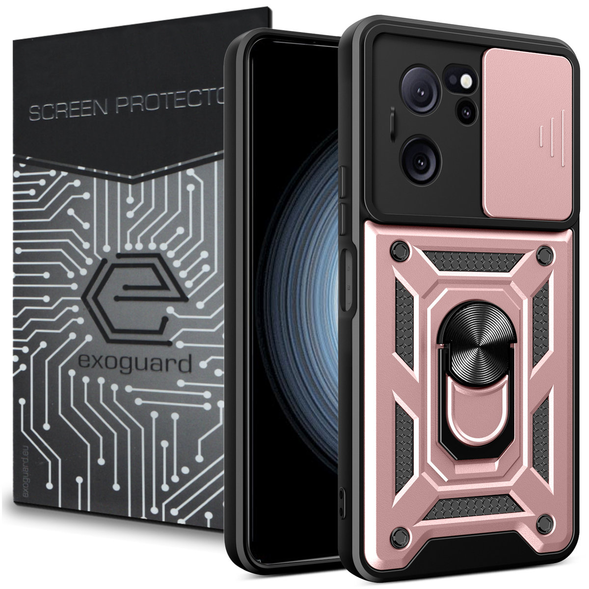 Custodia Portafoglio Per Xiaomi 13T/13T Pro, Flip Magnetica In Pelle PU Rosa, Con Supporto Stand E Slot Per Carte - 2