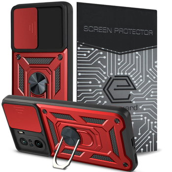 Etui Exoguard Camshield + Szkło – Xiaomi Poco F3 / F3 Pro / Mi 11I - Pancerne Case Obudowa Futerał Ring - Exoguard