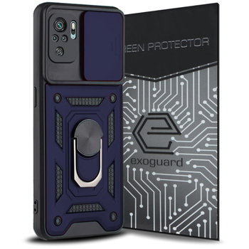 Etui Exoguard Camshield + Szkło – Xiaomi Redmi Note 10 / 10S - Pancerne Case Obudowa Futerał Ring - Inny producent