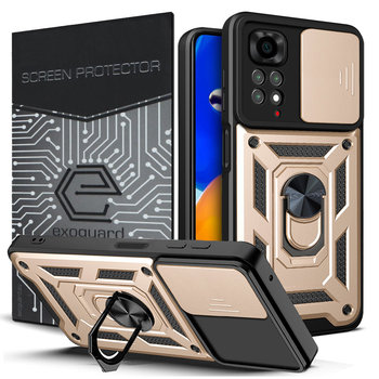 Etui Exoguard Camshield + Szkło - Xiaomi Redmi Note 11 / 11S - Pancerne Case Obudowa Futerał Ring - Exoguard