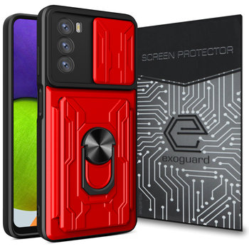 ETUI EXOGUARD CARDSHIELD + SZKŁO - MOTOROLA MOTO G62 5G - PANCERNE CASE OBUDOWA FUTERAŁ RING - Exoguard