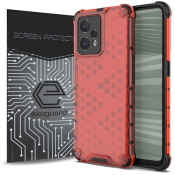 Etui Exoguard Hexagon + Szkło - Realme 9 Pro Plus - Pancerne Case Obudowa Futerał - Exoguard