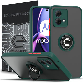 Etui Exoguard O-Ring + Szkło - Motorola Moto G84 5G - Pancerne Case Obudowa Futerał Ring - Inny producent