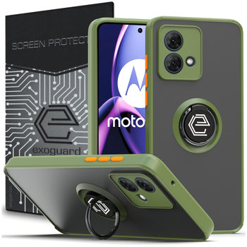 Etui Exoguard O-Ring + Szkło - Motorola Moto G84 5G - Pancerne Case Obudowa Futerał Ring - Inny producent