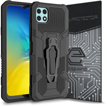 Etui Exoguard Predator + Szkło - Galay A22 5G - Pancerne Case Obudowa Futerał - Exoguard