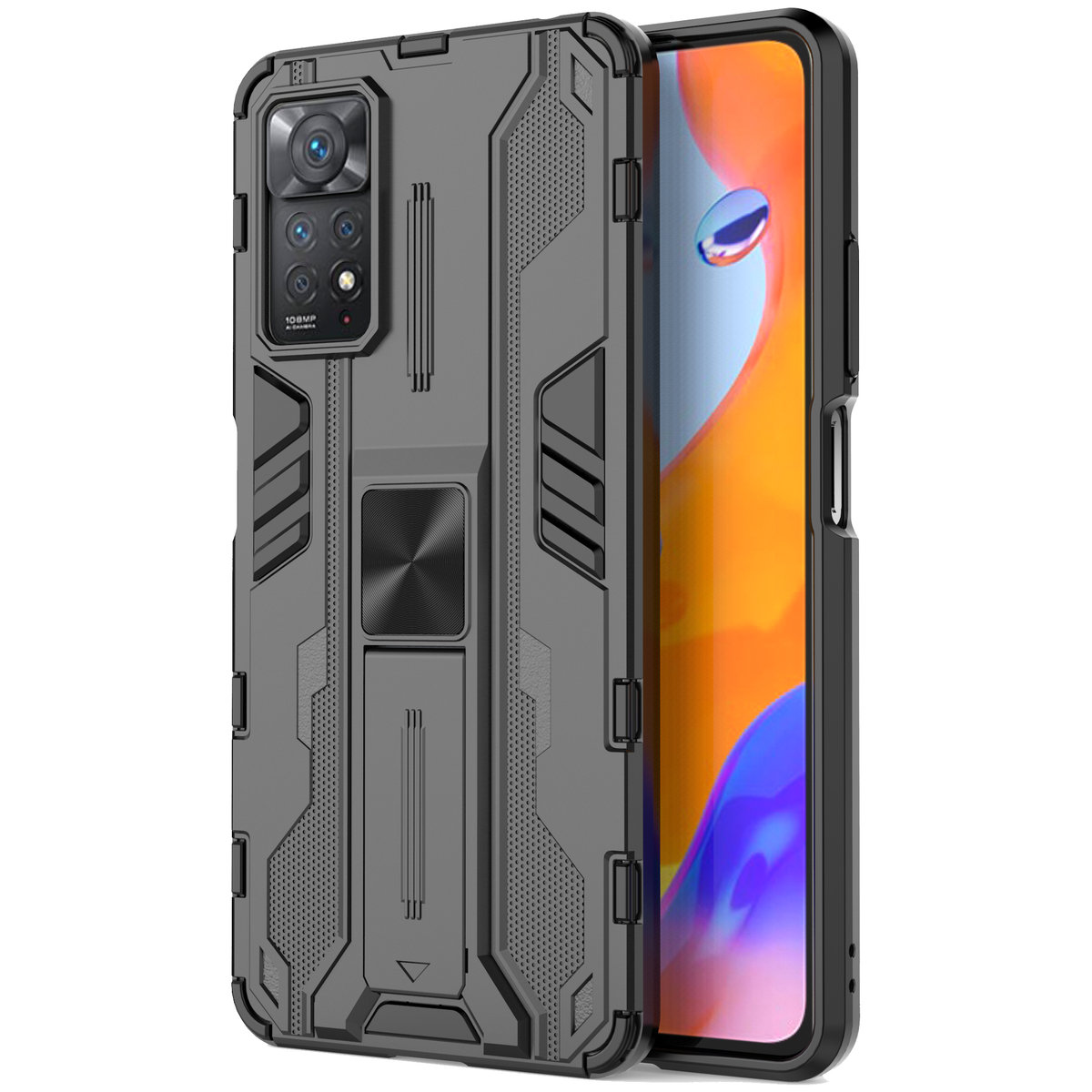 Custodia In Carbonio Per Redmi Note 11 Pro/Pro 5G - Antiurto E Antigraffio - Nero