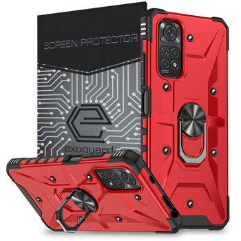 Etui Exoguard Xarmor + Szkło - Xiaomi Redmi Note 11 / 11S - Pancerne Case Obudowa Futerał Ring - Exoguard