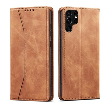 Etui Fancy Braders Case do Samsung Galaxy S22 Ultra brązowy - Braders