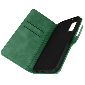 Etui Folio do galaxy A03s Suede Effect Wallet Video Holder Forcell zielone - Forcell