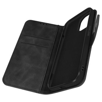 Etui Folio do iPhone 13 Pro Max Portfel z efektem zamszu Video Holder Forcell czarne - Forcell