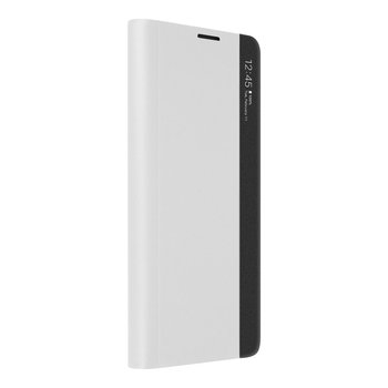 Etui Folio do Samsung Galaxy A02 Window Time Display Podstawka wideo w kolorze srebrnym - Avizar