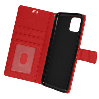 Etui Folio do Samsung Galaxy A03 Wallet Cover Uchwyt wideo czerwony - Avizar