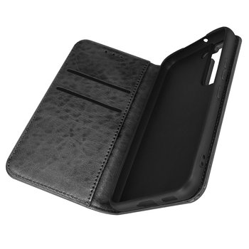 Etui Folio Samsung Galaxy S22 z klapką-portfelem Funkcja obsługi wideo czarne - Avizar