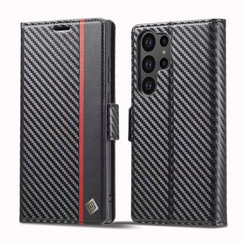 Etui - Futerał Carbon Fiber Wallet do Samsung Galaxy S24 Ultra - LCIMEEKE