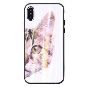 Etui Glass iPhone X/Xs wzór 3 (cat) - Beline