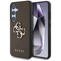 Etui guess grained big 4g logo small classic logo pokrowiec obudowa case do samsung galaxy s25 brązowy