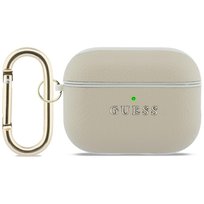 Etui Guess Grained Classic Logo Hook do AirPods Pro 3 złoty GUESS