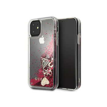 Etui Guess GUOHCN61GLHFLRA Apple iPhone 11 malinowy/raspberry hardcase Glitter Charms