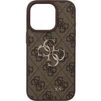 Etui Guess Hardcase 4G Big Metal Logo do iPhone 16 Pro, brązowe Apple