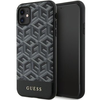 Etui Guess iPhone 11 / Xr 6.1" czarny/black hardcase GCube Stripes MagSafe - GUESS