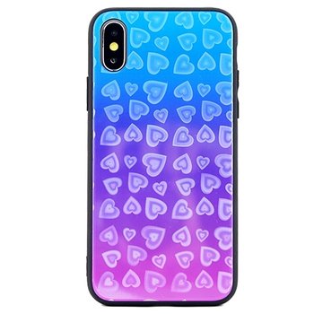 Etui Hearts Glass iPhone 6/6S wzór 5 (blue) - Beline