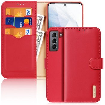 Etui Hivo Dux Ducis skórzane z klapką do Samsung Galaxy S21 FE czerwony - Dux Ducis