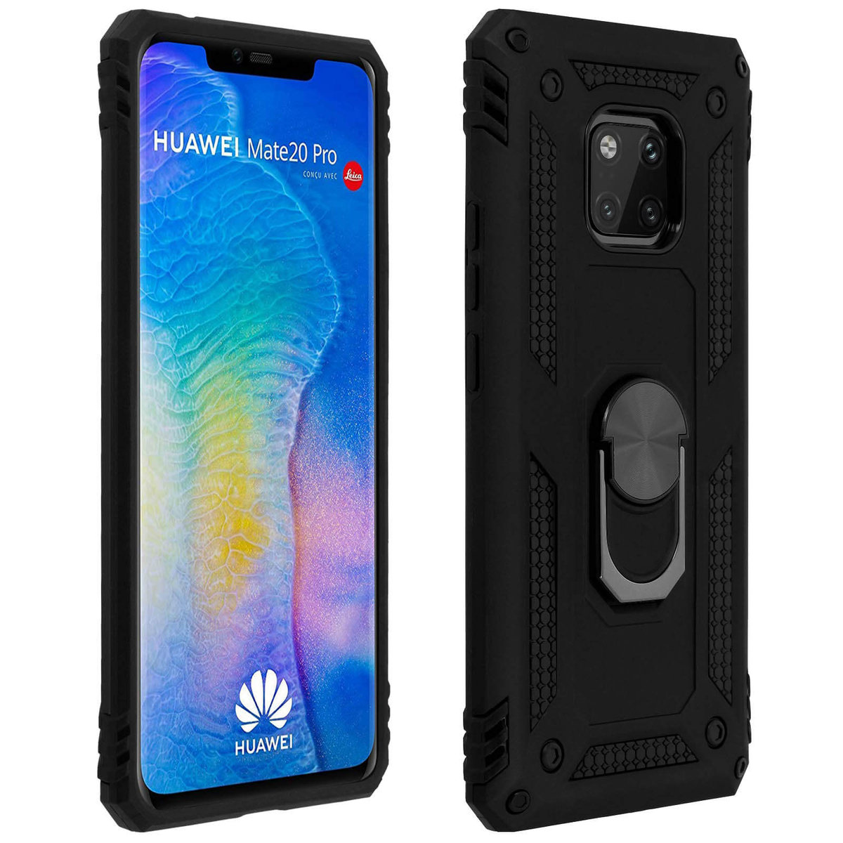 Étui Magnétique Huawei Mate 20 Pro Housse 360° Protection Haptique Transparent Verre Trempé - Foto 2
